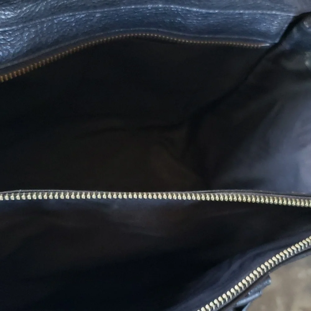 Rebecca Minkkoff Jamie black leather zip closure  satchel bag